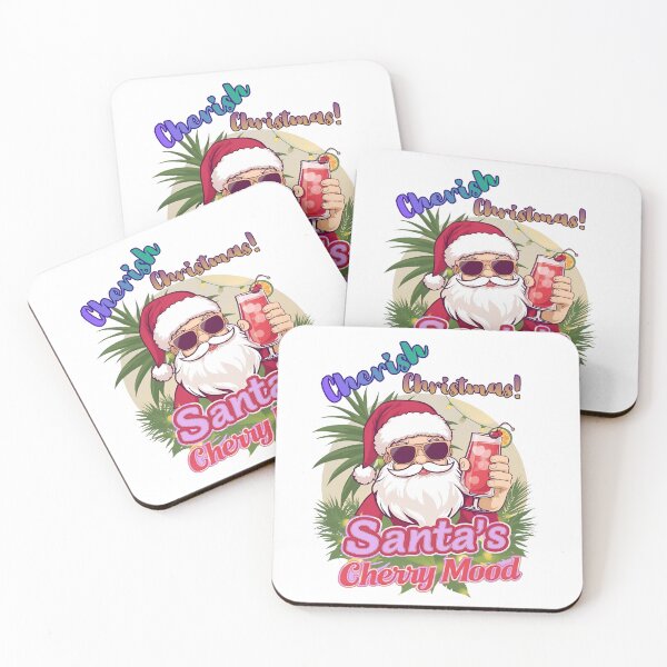 Item preview, Cherish Christmas — Santa’s Cherry Mood Retro Holiday Design designed and sold by Brainy Bites19.