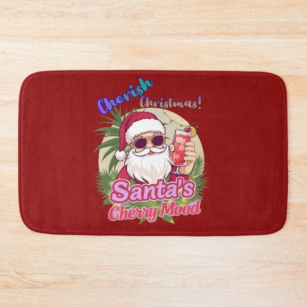 Item preview, Cherish Christmas — Santa’s Cherry Mood Retro Holiday Design designed and sold by Brainy Bites19.
