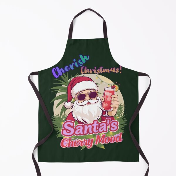 Item preview, Cherish Christmas — Santa’s Cherry Mood Retro Holiday Design designed and sold by Brainy Bites19.