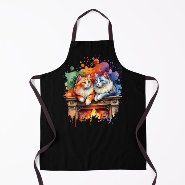 Item preview, Cute cats lie on a fireplace designed and sold by ReneMM.