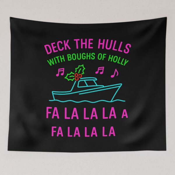 Item preview, Deck The Hulls Boating Christmas Holiday  designed and sold by ChristinasMess.
