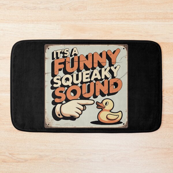 Item preview, Funny Squeaky Sound Retro Yellow Duck designed and sold by DreamVibeShirt.