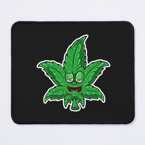 Item preview, Cartoon Mascot Character of Cannabis leaves with high expression and enjoy. designed and sold by tedykurniawan12.
