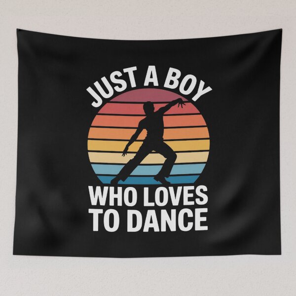 Item preview, Just a Boy Who Loves to Dance – Retro Dance Graphic Design designed and sold by Gogetgiggles.