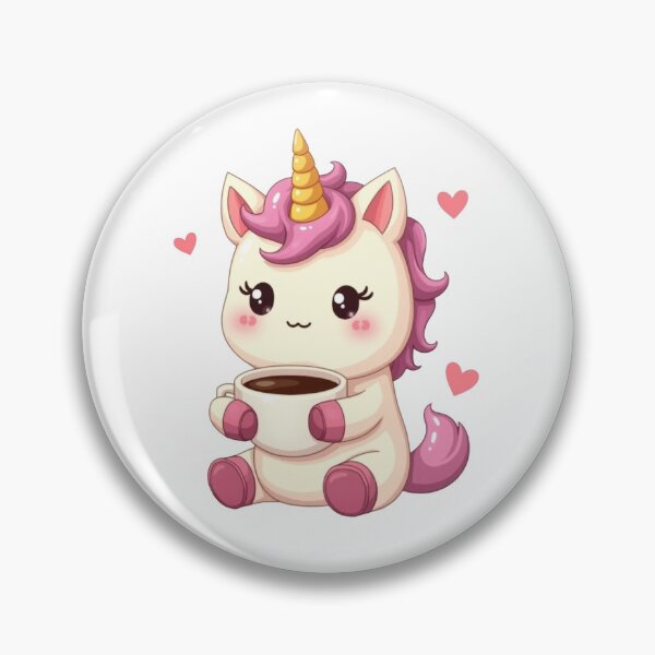 Artikelvorschau, Cute Kawaii Unicorn with Coffee – Adorable Chibi Magical Coffee Lover entworfen und verkauft von WerkstattWitz.