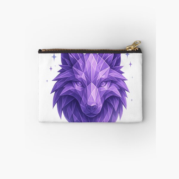 Item preview, Amethyst Crystal Wolf | Geometric Purple Wolf Head | Transparent PNG Fantasy Art designed and sold by GoldenDreamGallery.