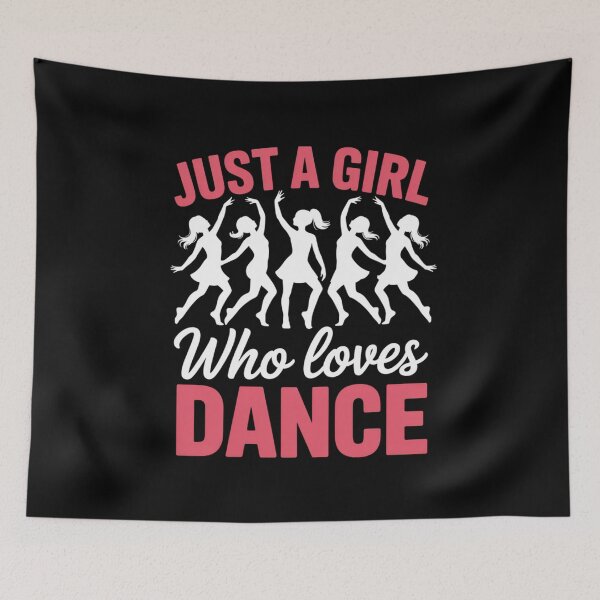 Item preview, Just a Girl Who Loves Dance – Girls Dance Silhouette Design designed and sold by Gogetgiggles.