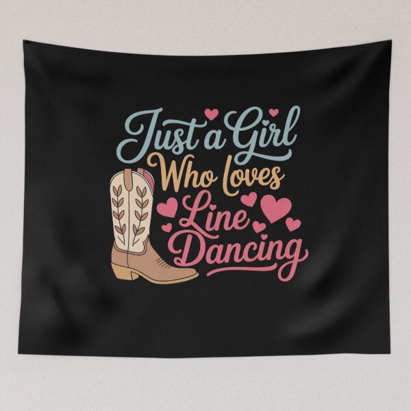 Item preview, Just a Girl Who Loves Line Dancing – Country Dance Design designed and sold by Gogetgiggles.