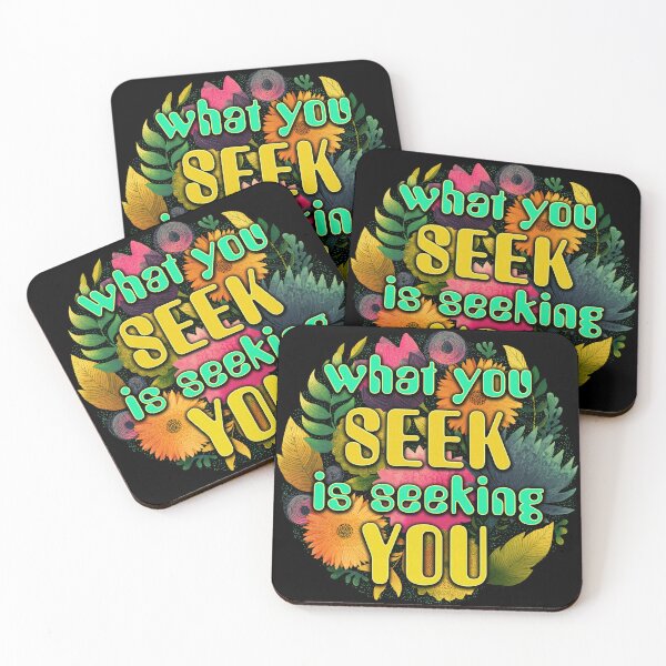 Item preview, What You Seek Is Seeking You - Rumi Inspirational Quotes Gift  designed and sold by InkyGenies.