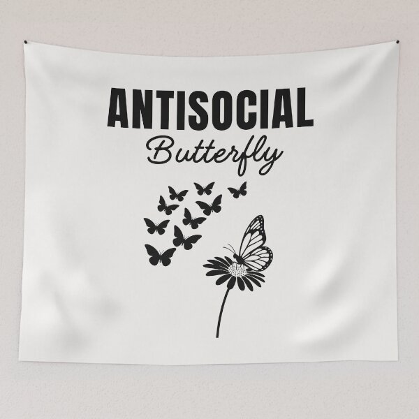 Item preview, Mariposa antisocial designed and sold by Anniko Art Studio.