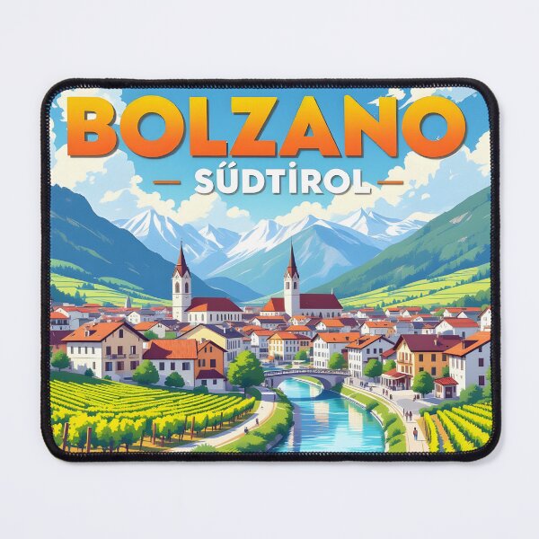 Item preview, Bolzano, Italy: Vintage-Style Painterly Travel Poster designed and sold by LSVart.