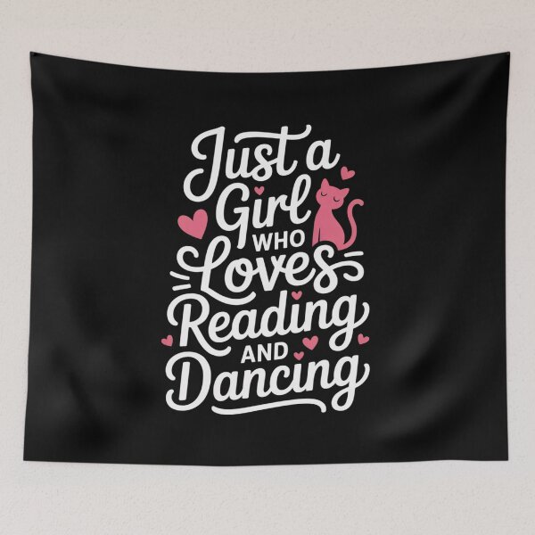 Item preview, Just a Girl Who Loves Reading and Dancing – Cute Cat Design designed and sold by Gogetgiggles.