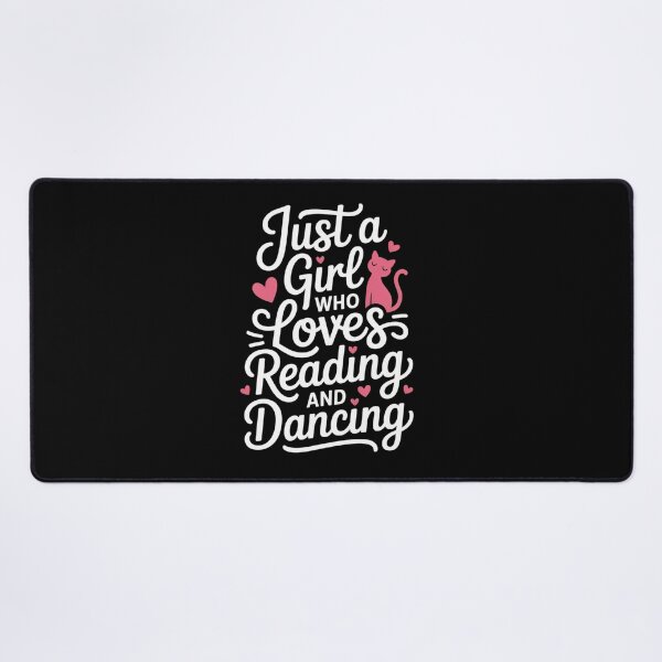 Item preview, Just a Girl Who Loves Reading and Dancing – Cute Cat Design designed and sold by Gogetgiggles.