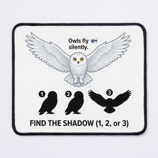Item preview, Title: Snowy Owl Shadow Hunt – Find the Right Shadow Kids Magnet designed and sold by MiracleDroplet.