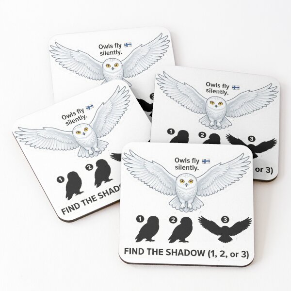 Item preview, Title: Snowy Owl Shadow Hunt – Find the Right Shadow Kids Magnet designed and sold by MiracleDroplet.