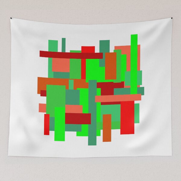 Item preview, OVERLAPPING GREEN AND RED RECTANGLES designed and sold by Art2Be-Studio.
