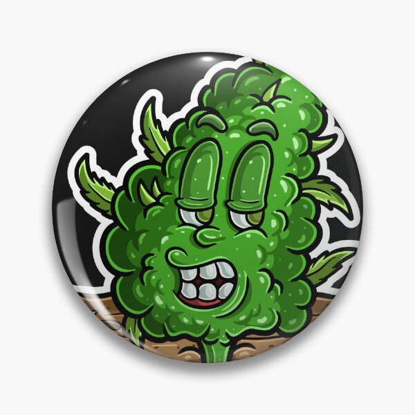 Item preview, Cartoon Mascot Character of Weed Bud in the field with dope expression.  designed and sold by tedykurniawan12.