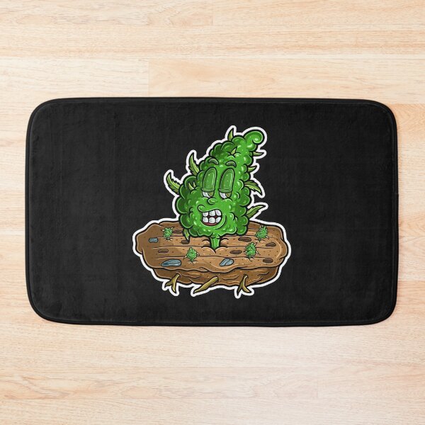 Item preview, Cartoon Mascot Character of Weed Bud in the field with dope expression.  designed and sold by tedykurniawan12.
