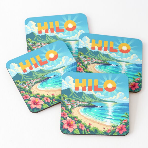 Item preview, Hilo, Hawaii: Vintage-Style Painterly Travel Poster designed and sold by LSVart.
