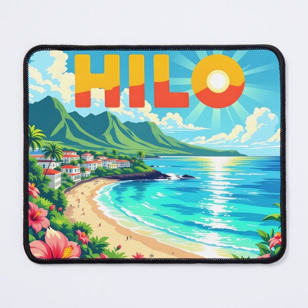 Item preview, Hilo, Hawaii: Vintage-Style Painterly Travel Poster designed and sold by LSVart.