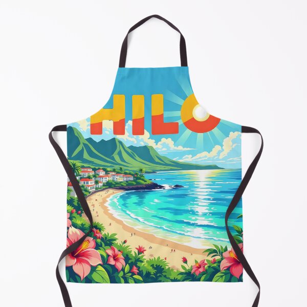 Item preview, Hilo, Hawaii: Vintage-Style Painterly Travel Poster designed and sold by LSVart.