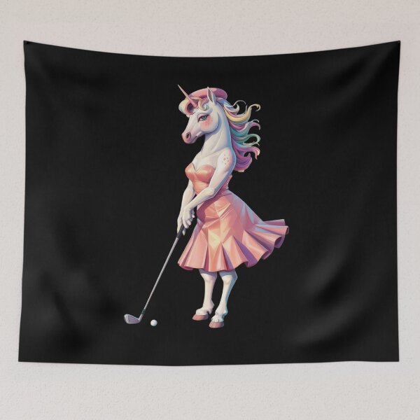 Item preview, Moody Unicorn Golf In Pink designed and sold by JediKittenWars.