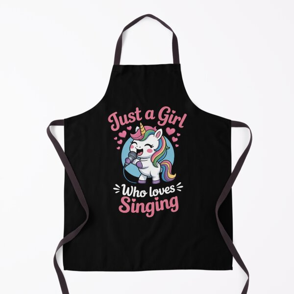Item preview, Just a Girl Who Loves Singing – Cute Unicorn Singing Design designed and sold by Gogetgiggles.