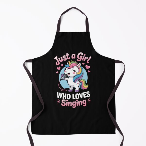 Item preview, Just a Girl Who Loves Singing – Cute Unicorn Singing Design designed and sold by Gogetgiggles.