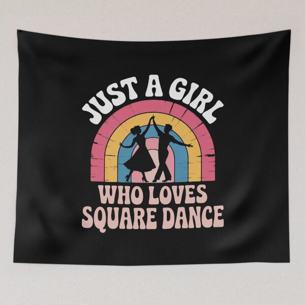 Item preview, Just a Girl Who Loves Square Dance – Retro Dance Design designed and sold by Gogetgiggles.