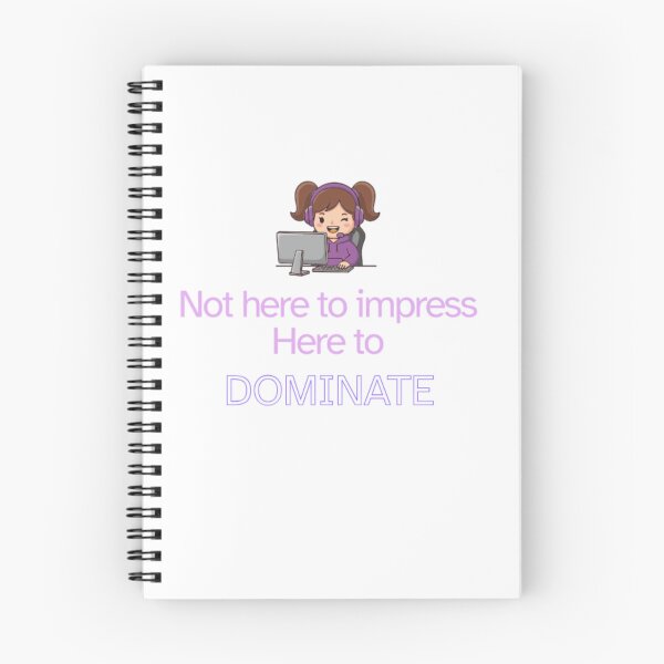 Item preview, Here to DOMINATE - Confident Female Gamer Quote designed and sold by Neuronix.