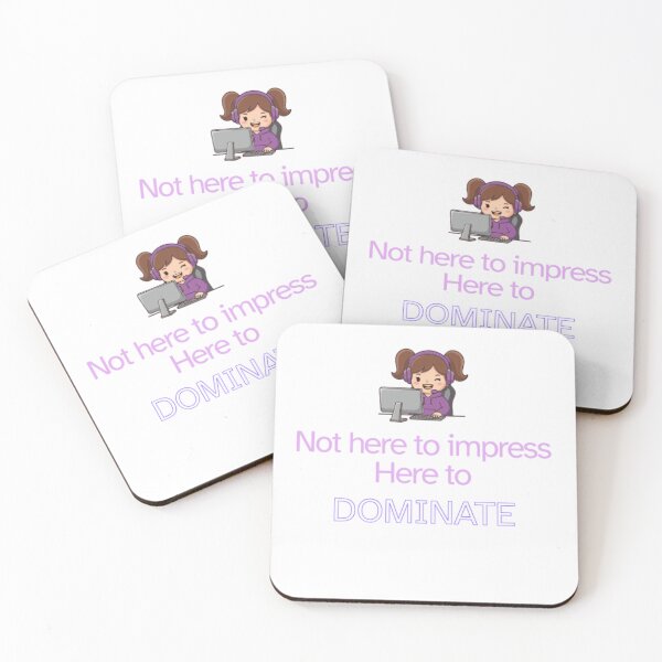 Item preview, Here to DOMINATE - Confident Female Gamer Quote designed and sold by Neuronix.