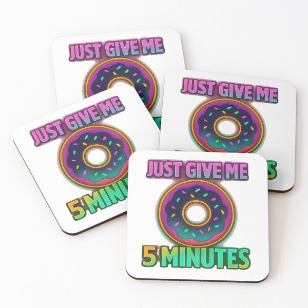 Item preview, Just Give Me 5 Minutes Donut Neon Retro 80s Design designed and sold by Dbalsleyjr.