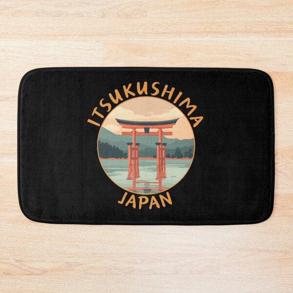 Item preview, Itsukushima Island (Miyajima) in Japan, Retro Travel Art Circle Emblem designed and sold by MaateoDesign.