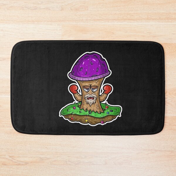 Item preview,  Mascot Character of Old mushroom with strong pose, wearing boxing gloves, standing on the grass and high expression. designed and sold by tedykurniawan12.