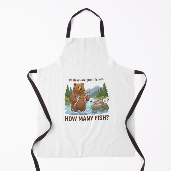 Item preview, Brown Bear Fishing – How Many Fish? Arctic Math Kids Magne designed and sold by MiracleDroplet.