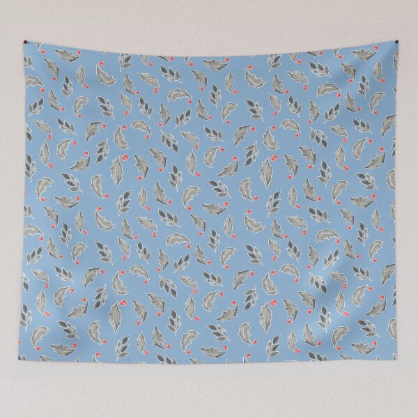 Item preview, Festive Christmas seamless pattern with holy leaves designed and sold by Bonheurem.