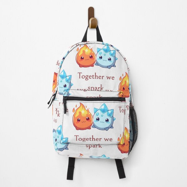 Item preview, Together We Spark – Fire & Ice Chibi Duo designed and sold by Monzora.