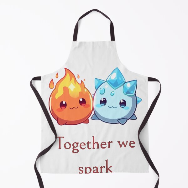 Item preview, Together We Spark – Fire & Ice Chibi Duo designed and sold by Monzora.