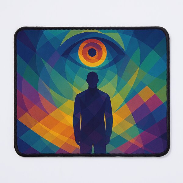 Item preview, THIRD EYE OF AWARENESS | Unique Colorful Owlic Cubist Modern Art Design designed and sold by Owlic.artwear.