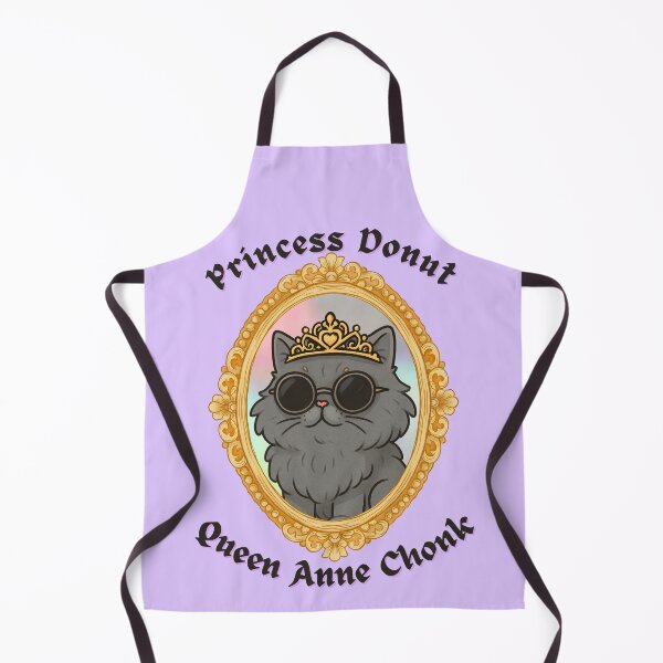 Item preview, Princess Donut Queen Anne Chonk – Fantasy Cat Royalty Portrait for Dungeon Crawler Fans designed and sold by RollForDesignCo.