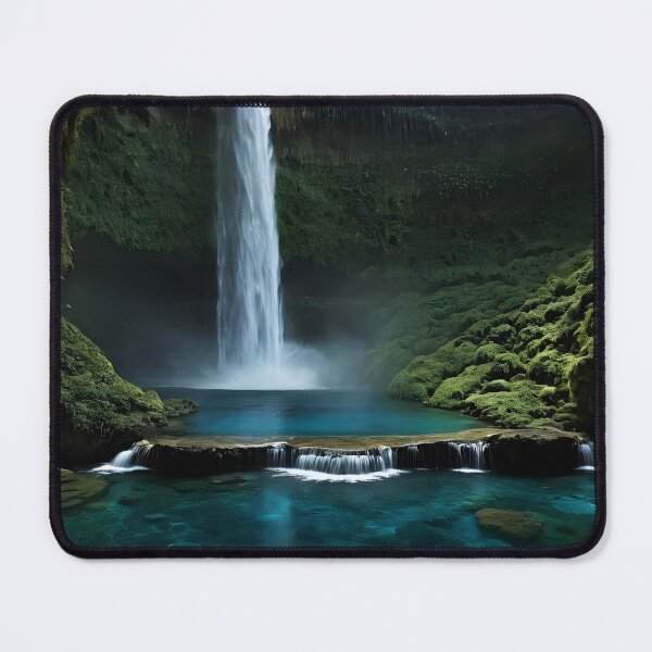 Item preview, Emerald Waterfall Sanctuary designed and sold by Schoenenwald - Illustrations Uniques et Originales.