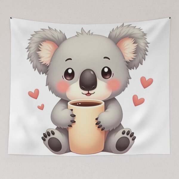 Item preview, Cute Kawaii Koala with Coffee – Adorable Chibi Animal Lover Design designed and sold by WerkstattWitz.
