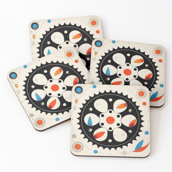 Item preview, Abstract Colorful bicycle sprocket, art.  designed and sold by Pedal Canvas.