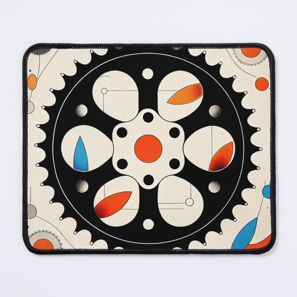 Item preview, Abstract Colorful bicycle sprocket, art. designed and sold by Pedal Canvas.