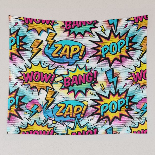 Item preview, Retro Pop Art Comic Book Seamless Pattern | Funky CMYK Halftone Explosion designed and sold by StickyGuys.
