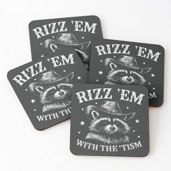 Item preview, Rizz'em With The Tism Sarcastic Raccoon Western designed and sold by Y-Vibes.