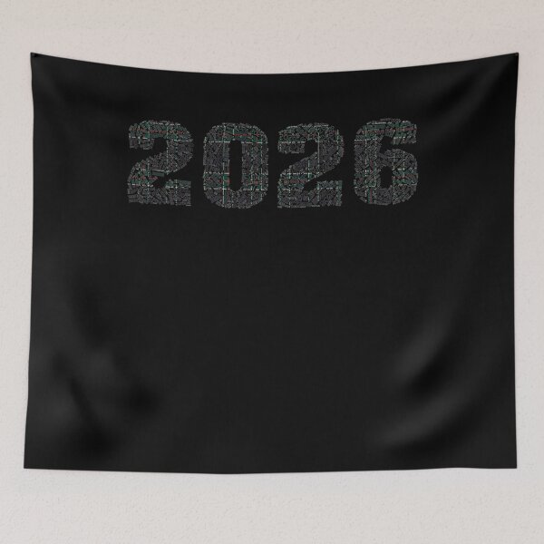 Item preview, Scottish 2026 Typography Mosaic Design - Scotland New Year Gift designed and sold by Loom on the Loch.