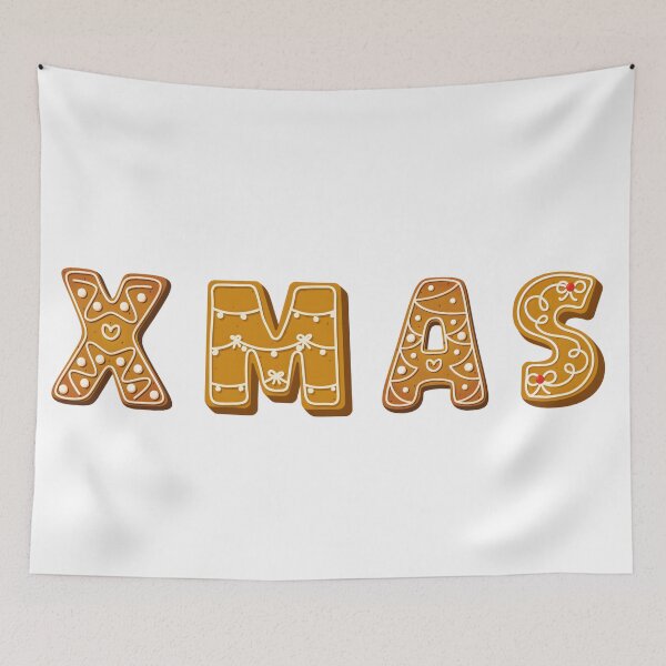 Item preview, Lindo diseño tipográfico navideño de galleta de jengibre designed and sold by VibranPalette.