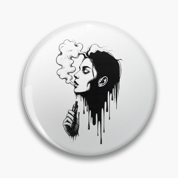 Artikelvorschau, Vapor Drip Portrait – Dark Ink Vape Art entworfen und verkauft von House of Taste Vape Designs.