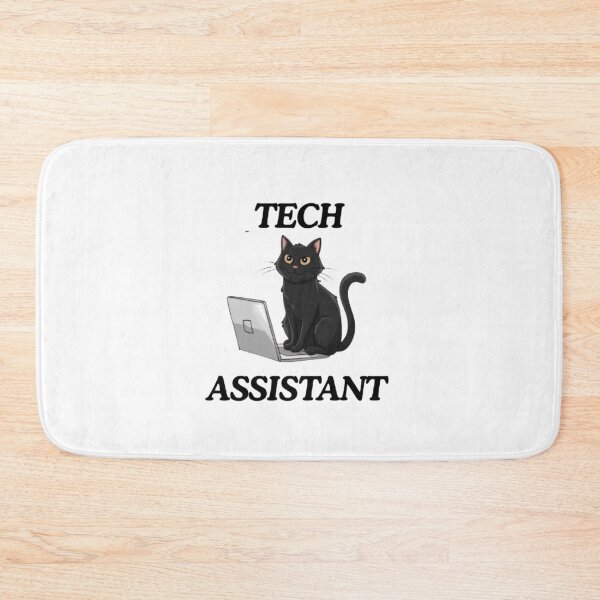 Item preview, cat tech assistant designed and sold by Digital Art and Funny Pets.